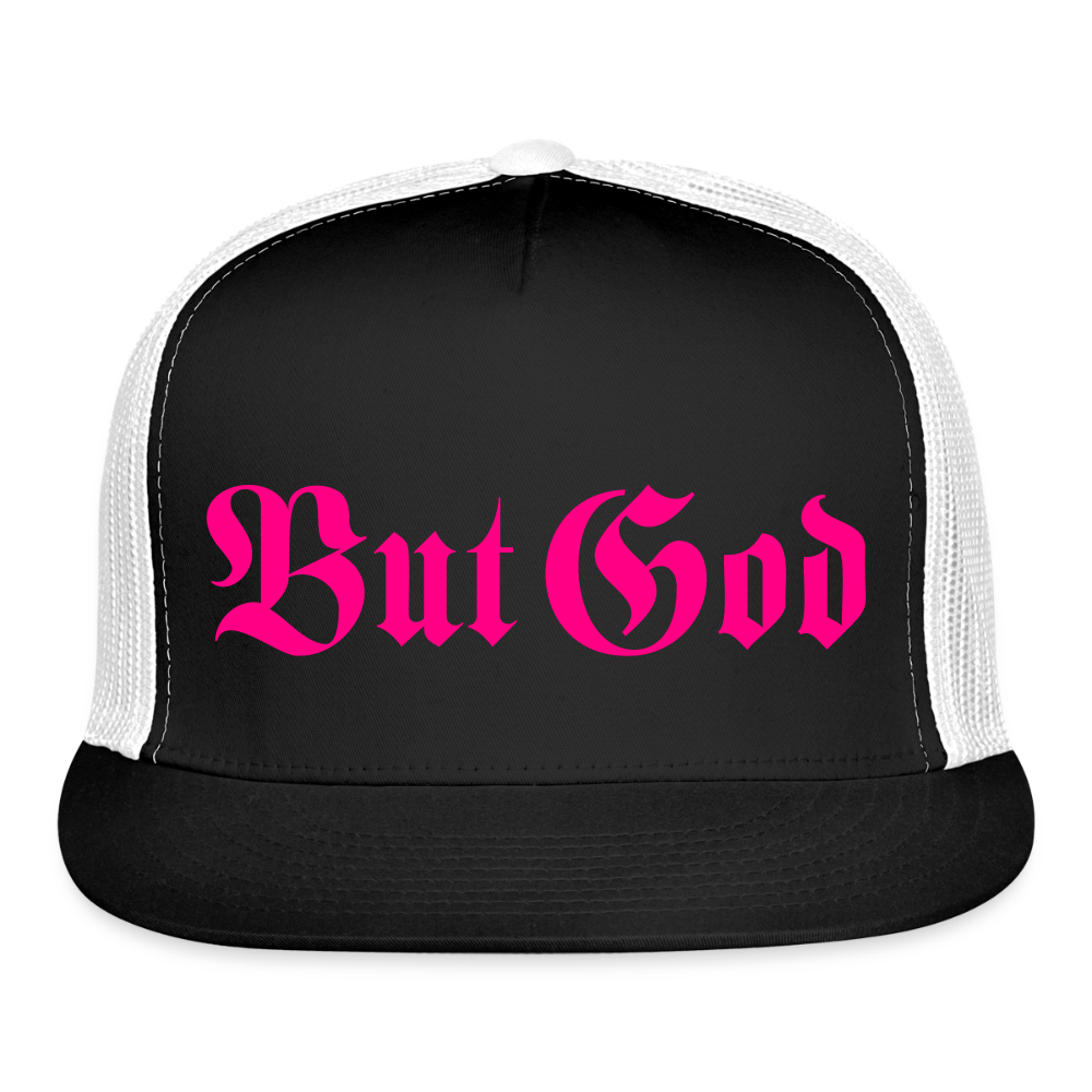 BUT GOD | Trucker Hat - black/white