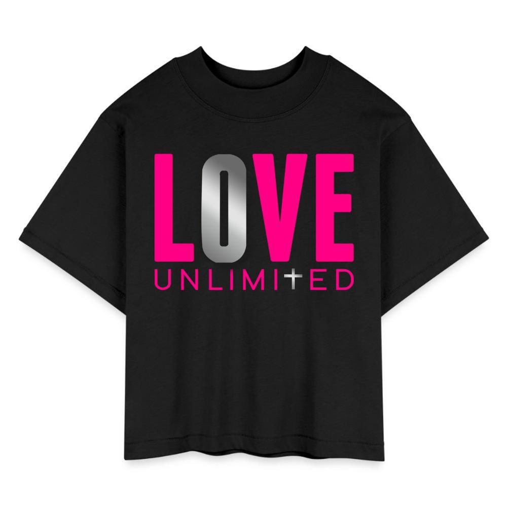 LOVE UNLIMITED | Pink/Silver Highlighter - Boxy Tee