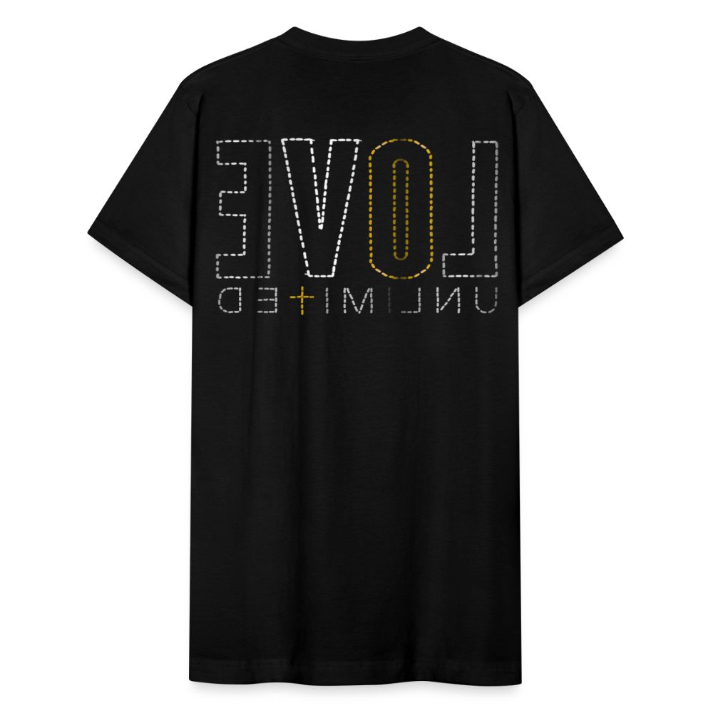 LOVE UNLIMITED | Golden Ivory - Adult T-Shirt - black