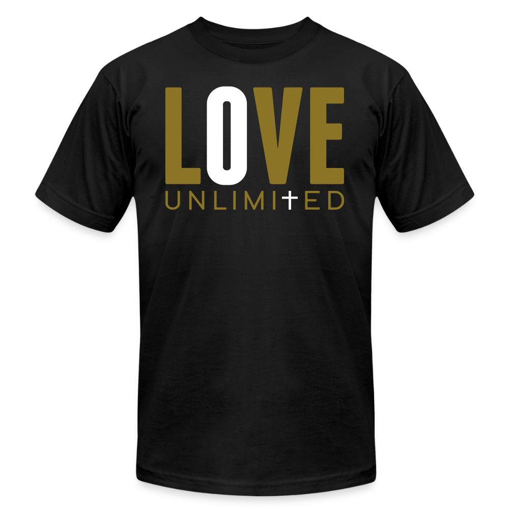 LOVE UNLIMITED | Golden Ivory - Adult T-Shirt - black