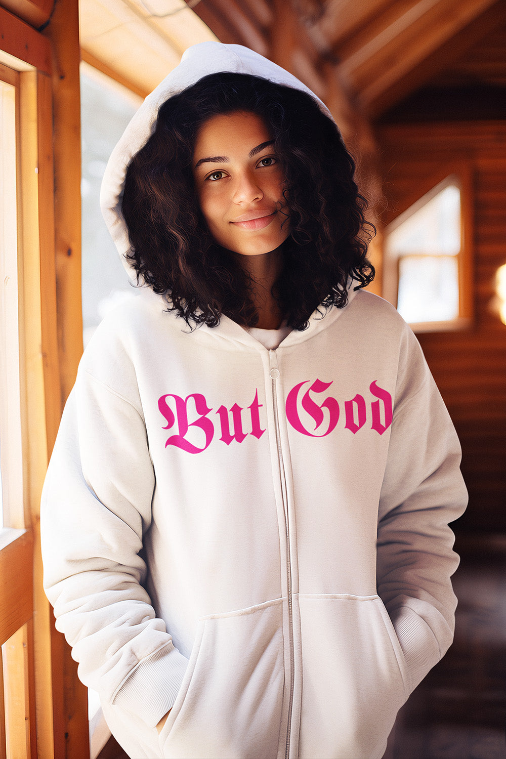 BUT GOD - Adult Zip Hoodie