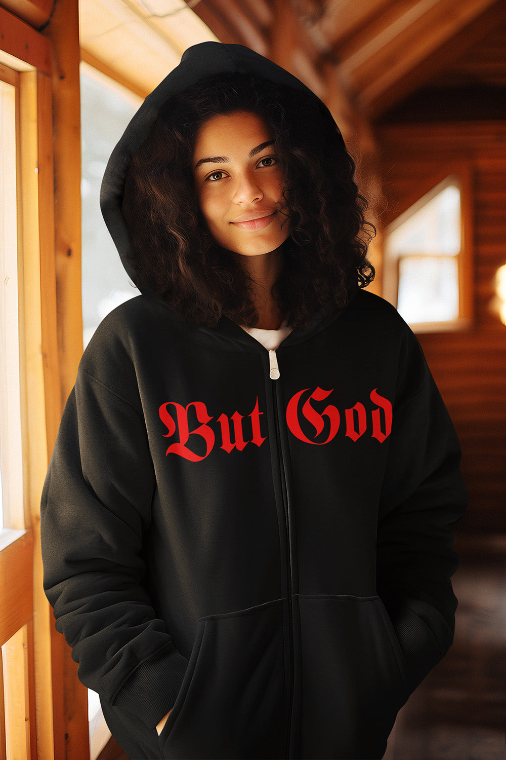 BUT GOD - Adult Zip Hoodie