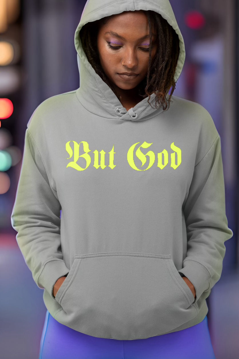 BUT GOD | Yellow Highlighter - Adult Hoodie