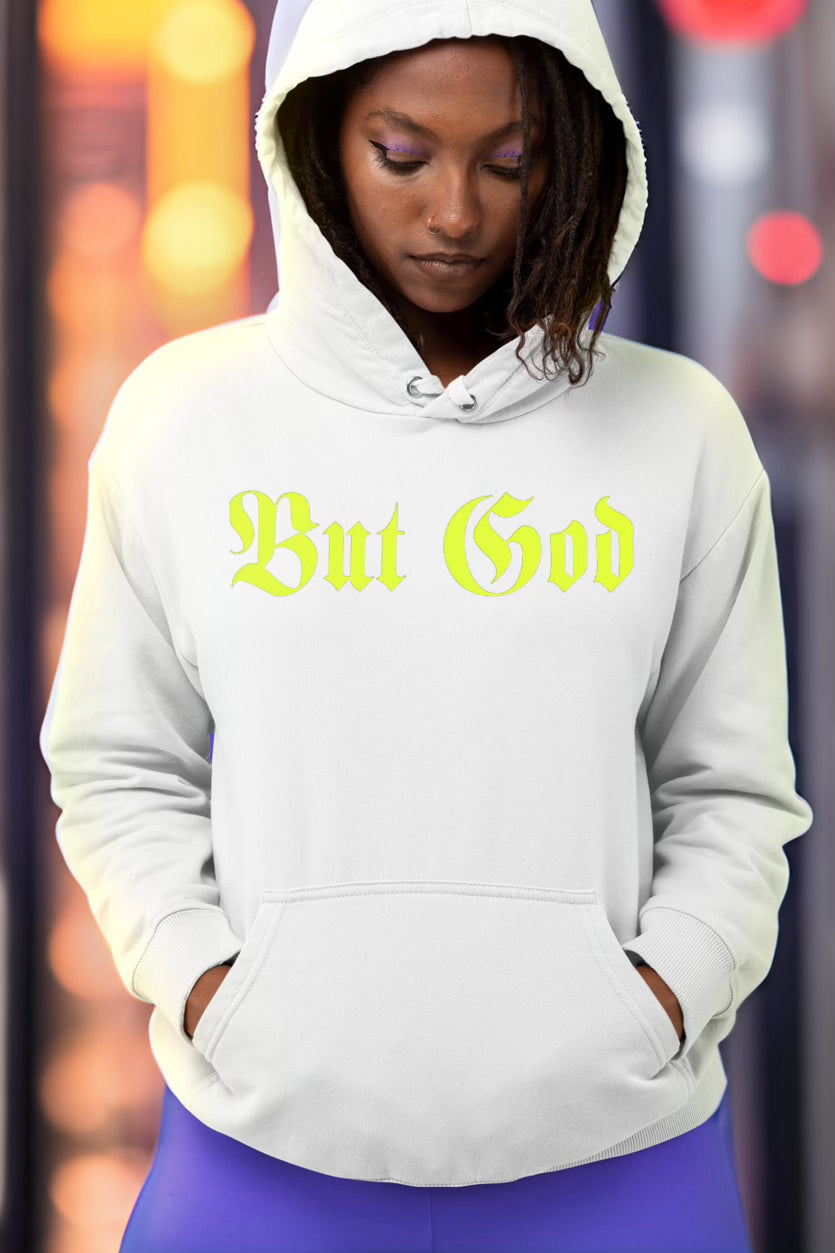 BUT GOD | Yellow Highlighter - Adult Hoodie