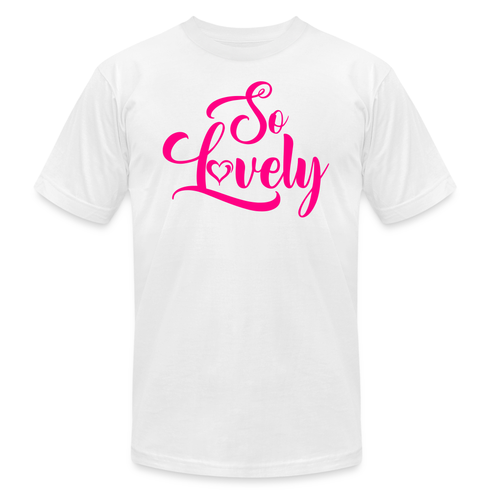 SO LOVELY | Pink Highlighter - Adult T-Shirt - white