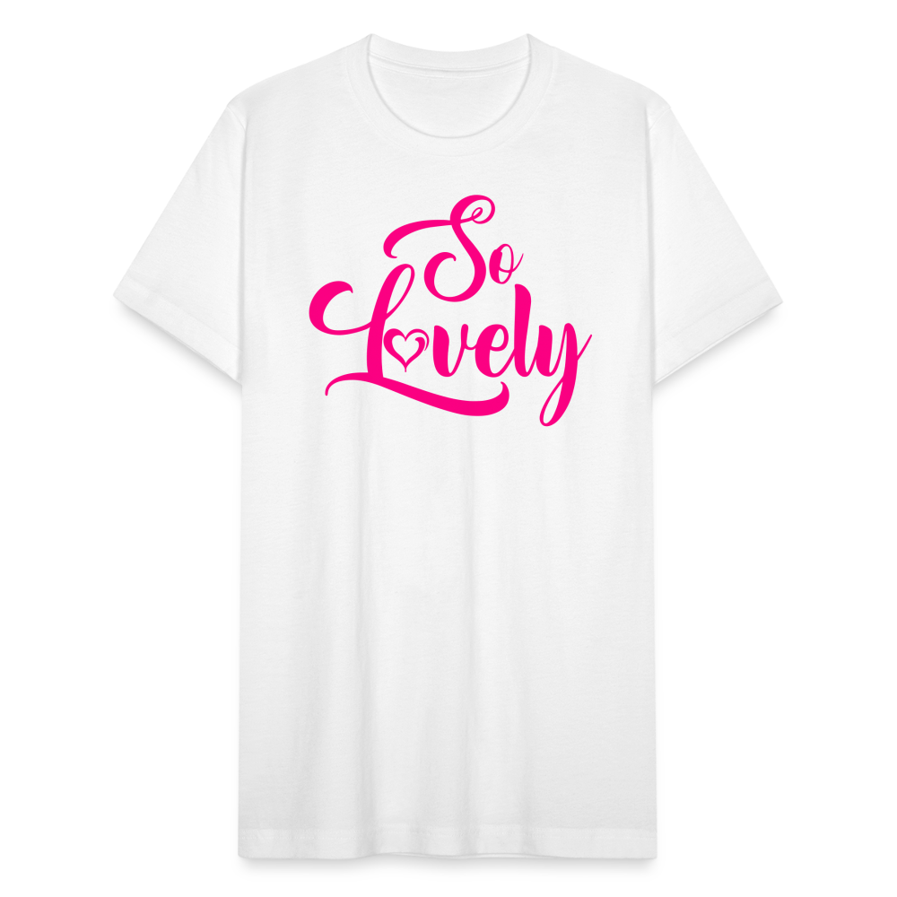 SO LOVELY | Pink Highlighter - Adult T-Shirt - white
