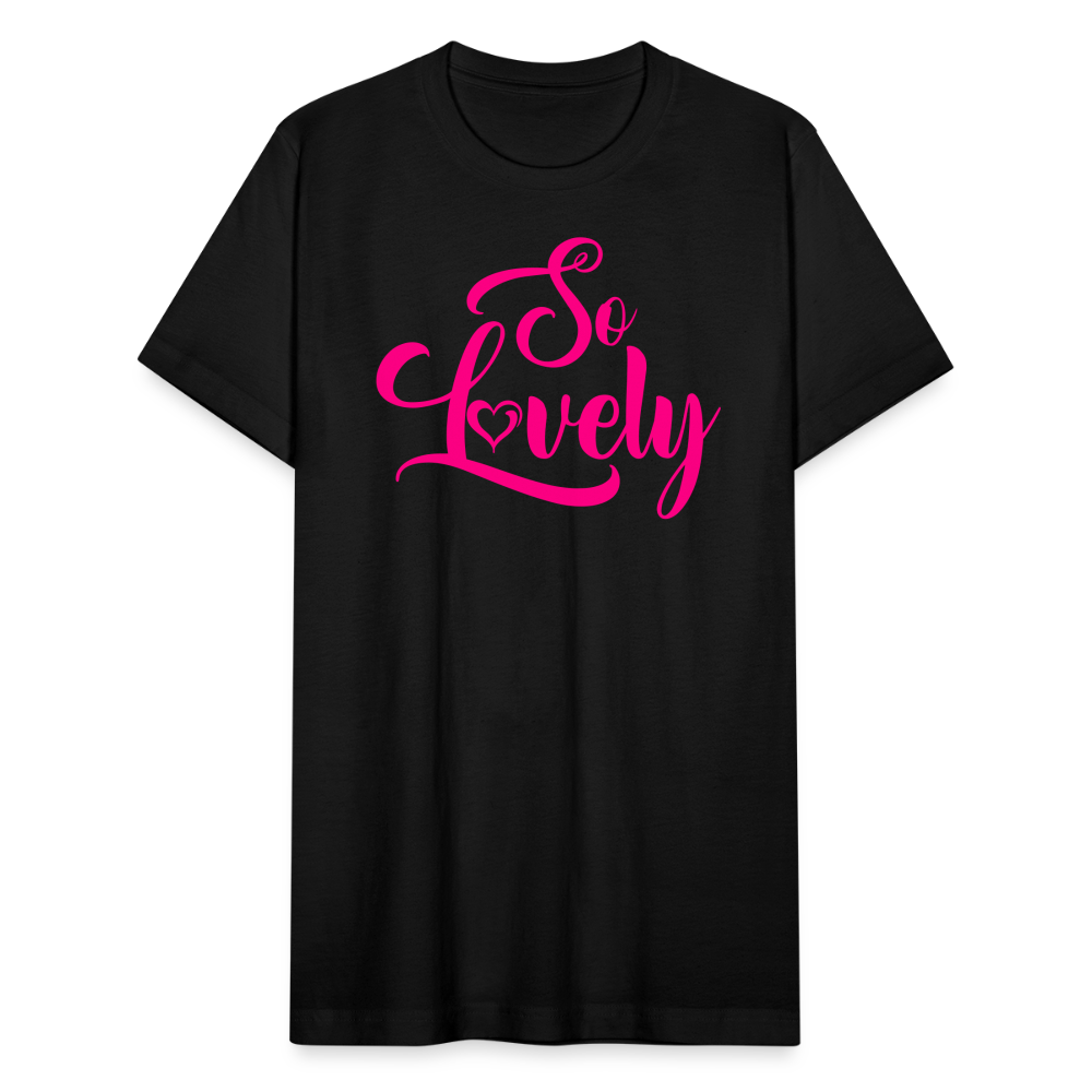 SO LOVELY | Pink Highlighter - Adult T-Shirt - black