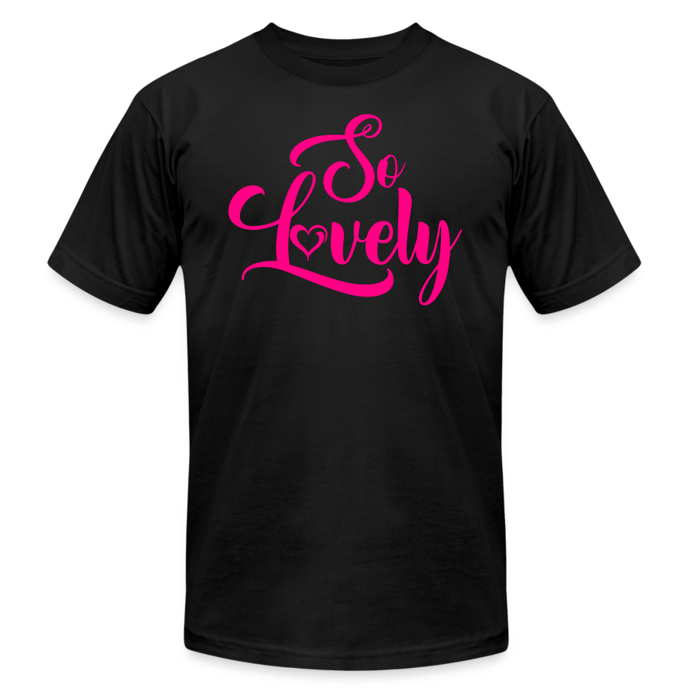 SO LOVELY | Pink Highlighter - Adult T-Shirt - black