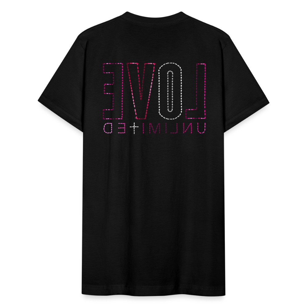 LOVE UNLIMITED | Pink/Silver Highlighter - Adult T-Shirt - black