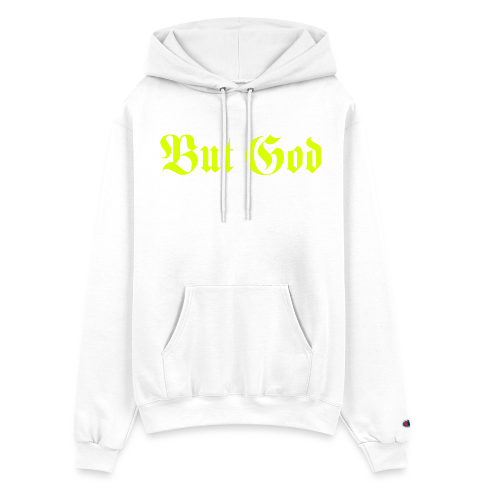 BUT GOD | Yellow Highlighter - Adult Hoodie - white