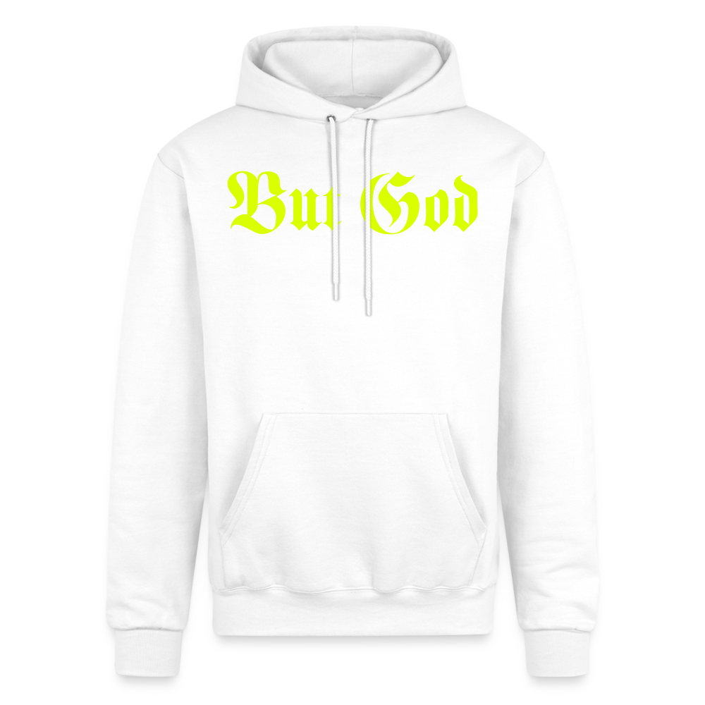 BUT GOD | Yellow Highlighter - Adult Hoodie - white