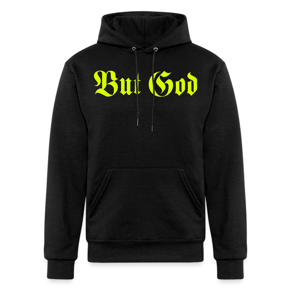 BUT GOD | Yellow Highlighter - Adult Hoodie - black