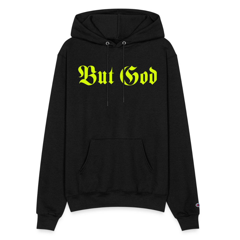 BUT GOD | Yellow Highlighter - Adult Hoodie - black