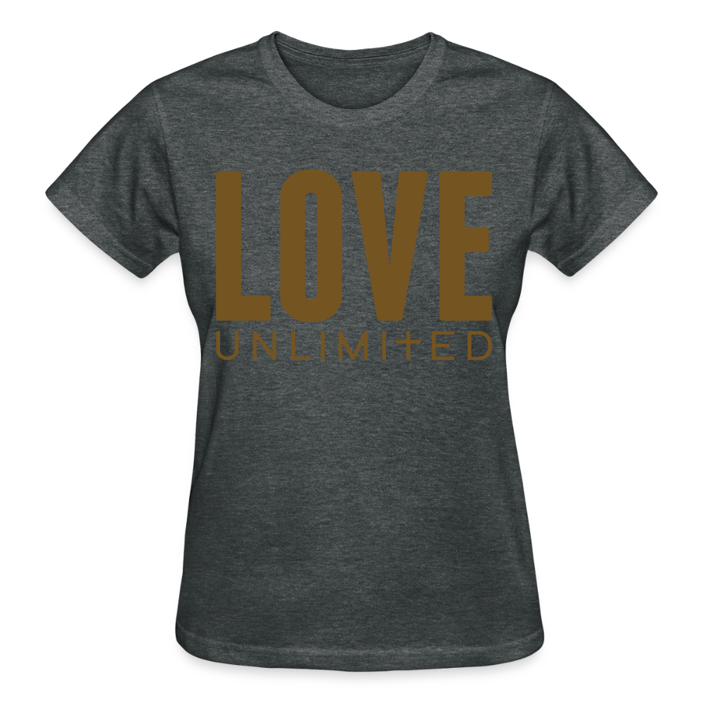 LOVE UNLIMITED | Glittery Majesty - Adult T-Shirt - deep heather