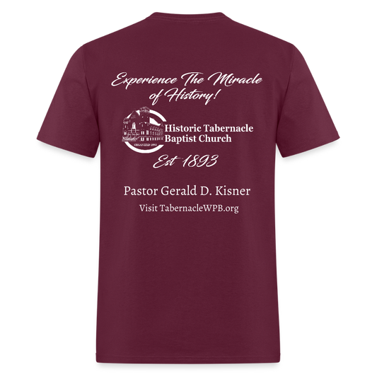 BUT GOD  - TAB EDITION | Adult Tshirt 2 - burgundy