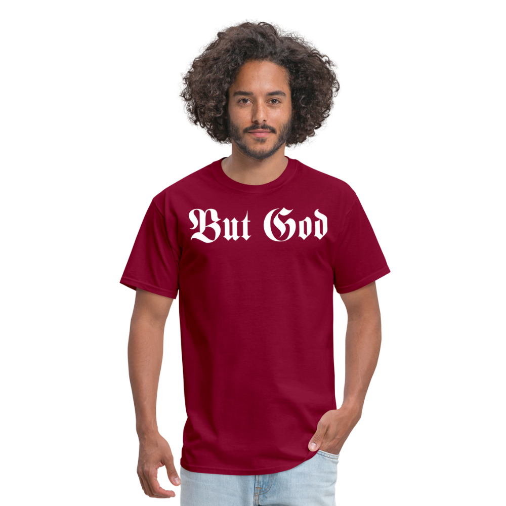 BUT GOD - TAB EDITION | Adult Tshirt - burgundy