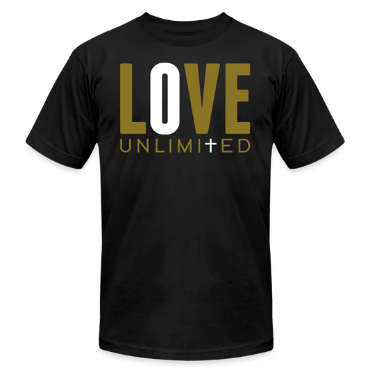 LOVE UNLIMITED | Golden Ivory - Adult T-Shirt - black