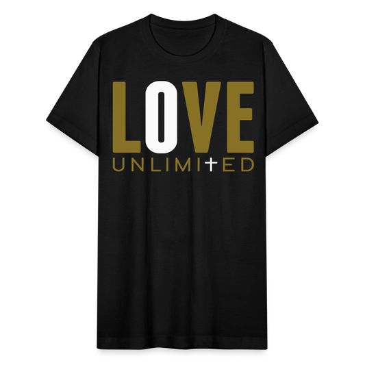 LOVE UNLIMITED | Golden Ivory - Adult T-Shirt - black
