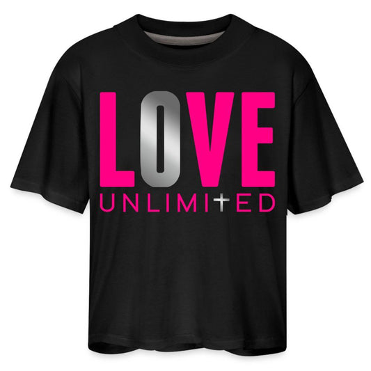 LOVE UNLIMITED | Pink/Silver Highlighter - Boxy Tee