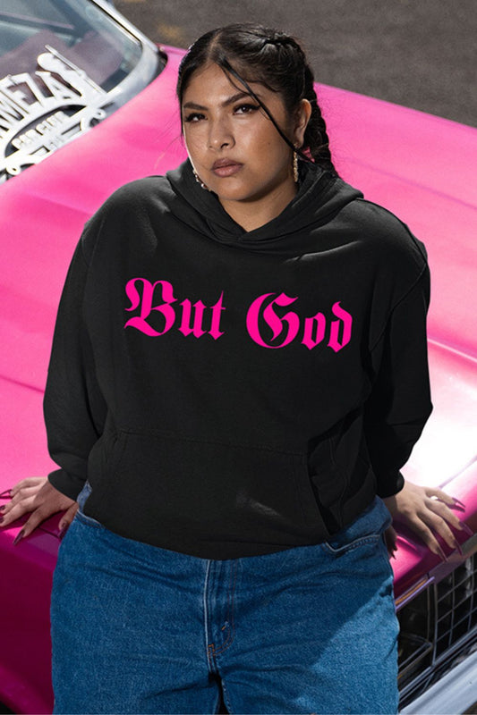 BUT GOD | Pink Highlighter  - Adult Hoodie
