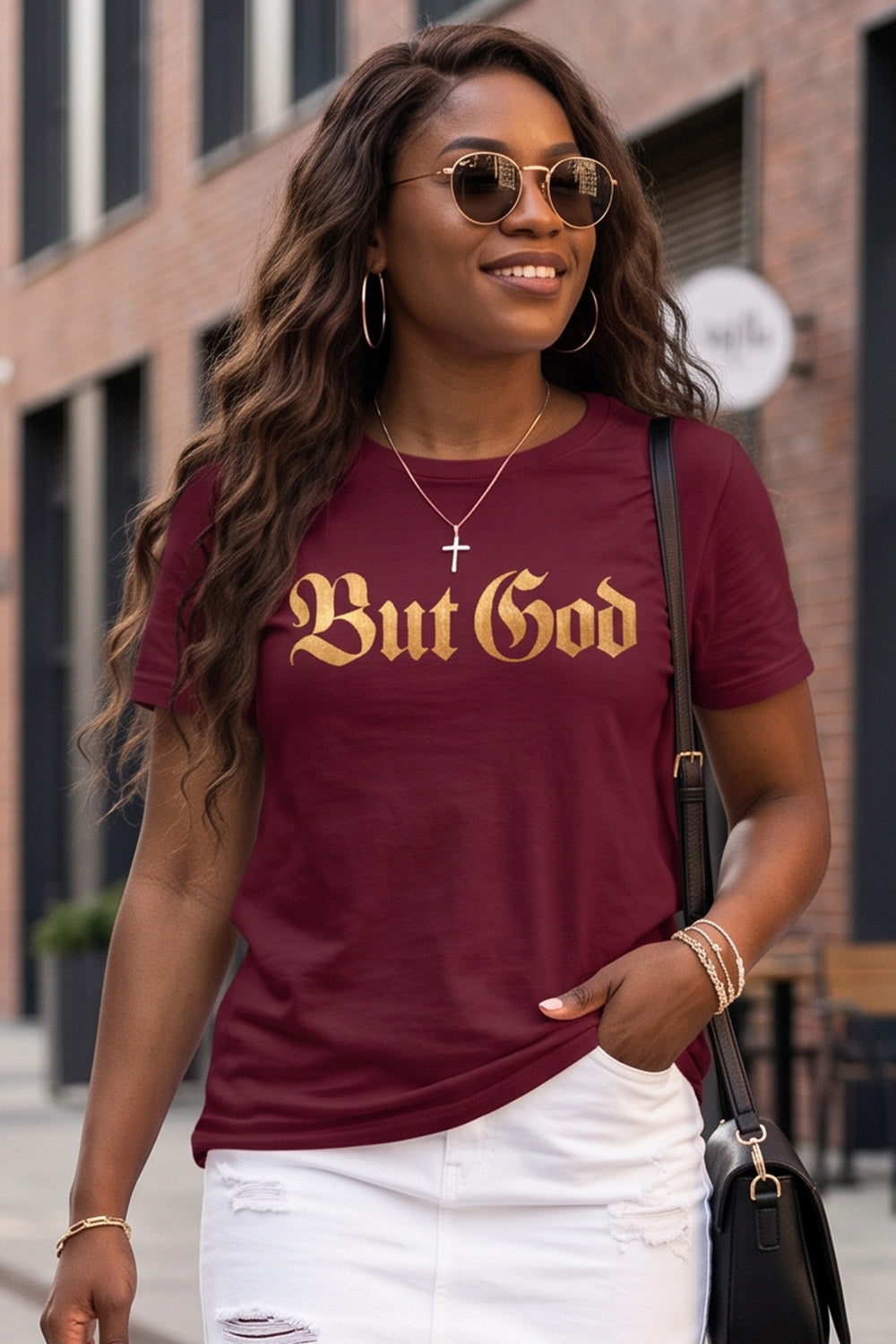 BUT GOD - GOLD  |Adult T-shirt