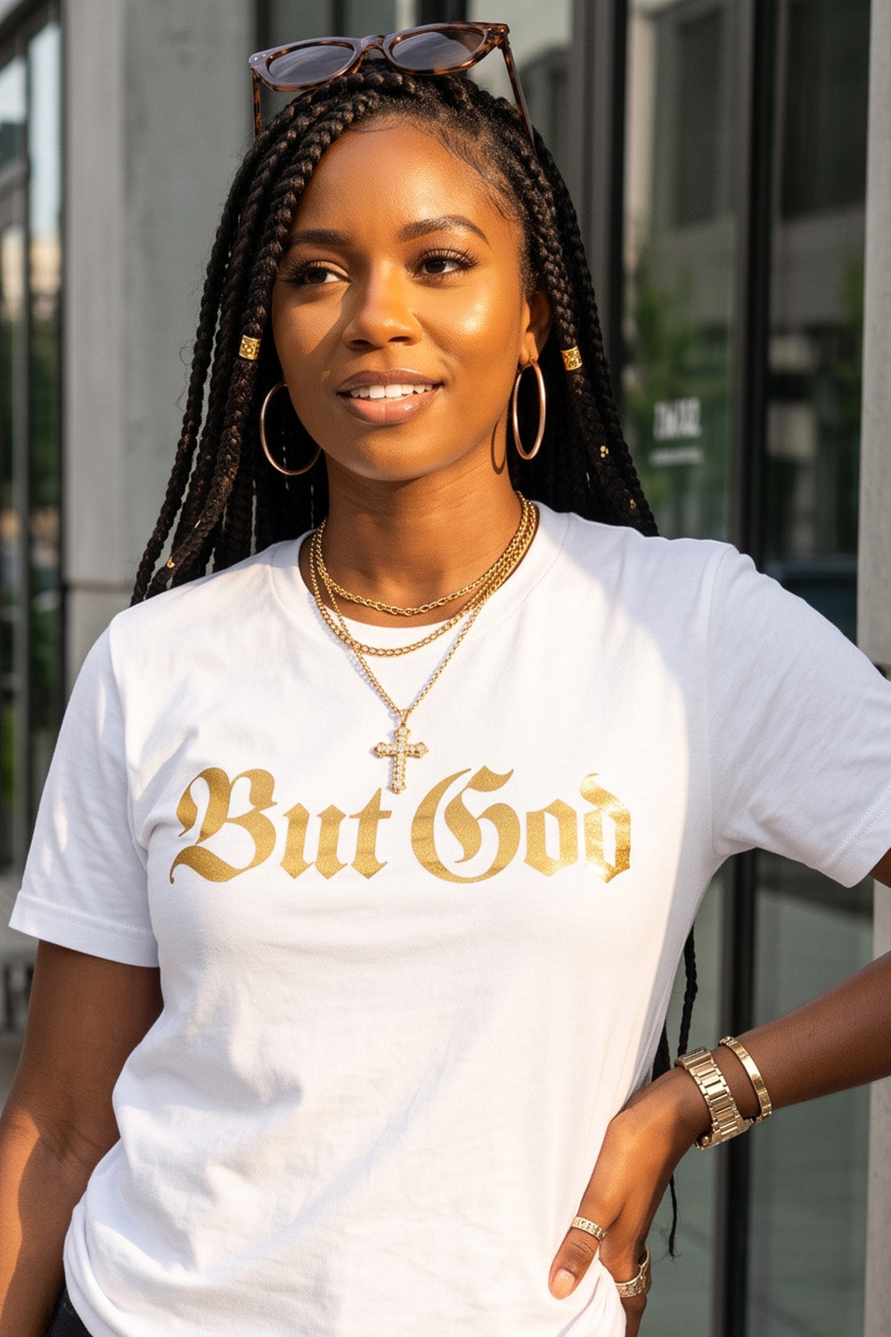 BUT GOD - GOLD  |Adult T-shirt