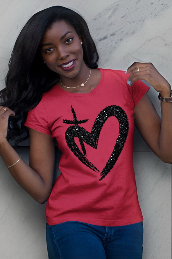 ETERNAL LOVE | Glittery Onyx - Slim Fit Tee