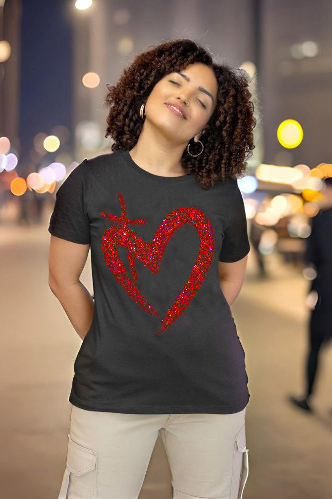 ETERNAL LOVE | Glittery Onyx - Relaxed Womens T-Shirt