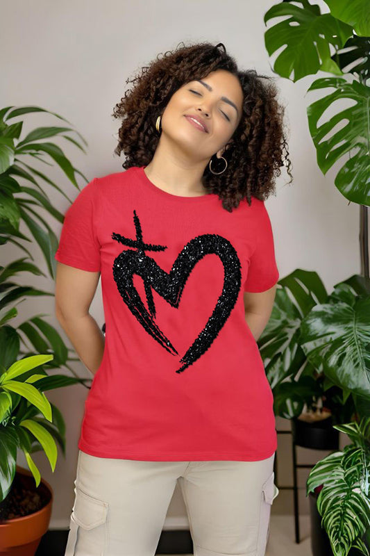 ETERNAL LOVE | Glittery Onyx - Relaxed Womens T-Shirt