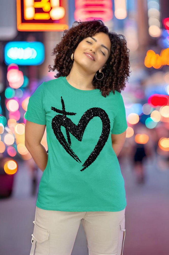ETERNAL LOVE | Glittery Onyx - Relaxed Womens T-Shirt