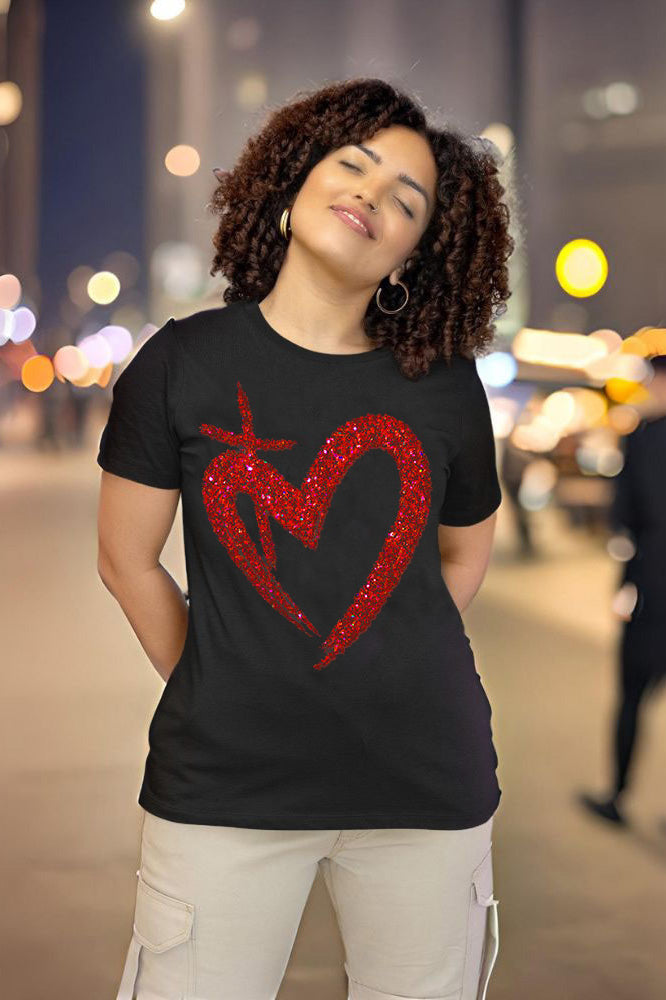 ETERNAL LOVE | Glittery Onyx - Relaxed Womens T-Shirt