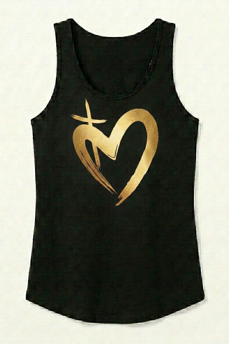 ETERNAL LOVE | Gold Glam Women's Tank Top