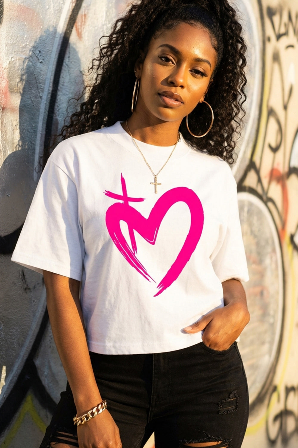 ETERNAL LOVE | Neon Pink Boxy Tee