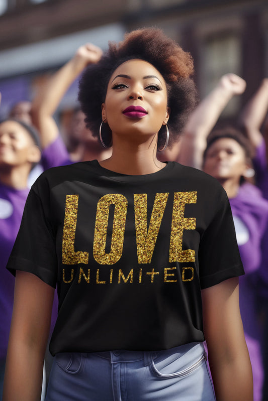 LOVE UNLIMITED | Glittery Majesty - Adult T-Shirt