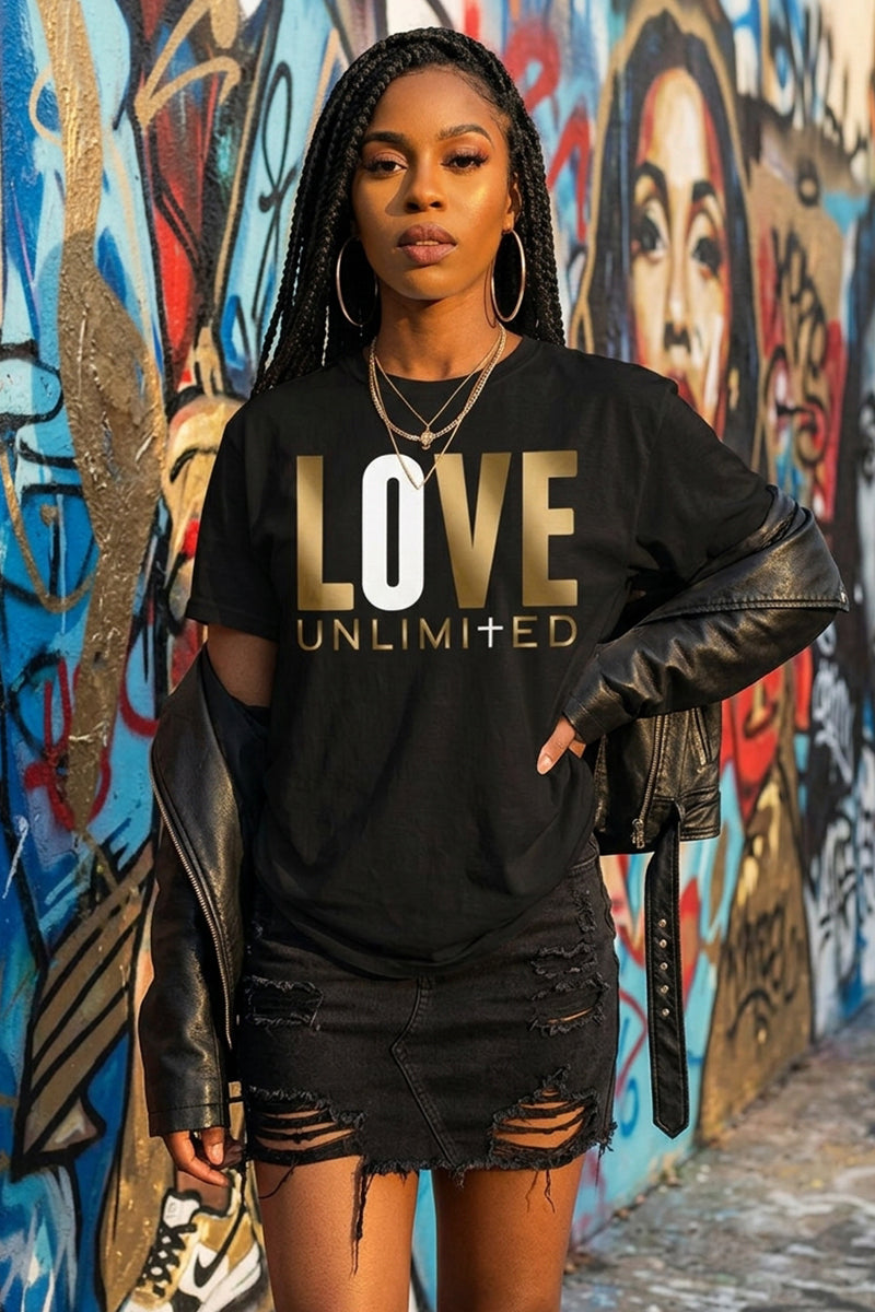 LOVE UNLIMITED | Golden Ivory - Adult T-Shirt