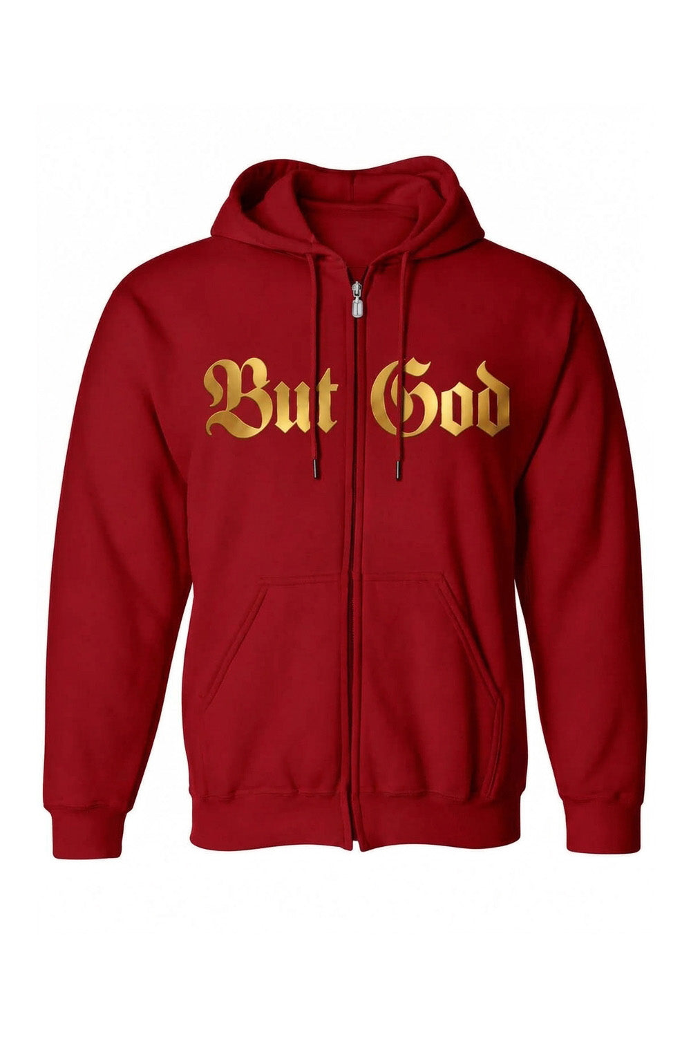 BUT GOD | Gold Adult Zip Hoodie
