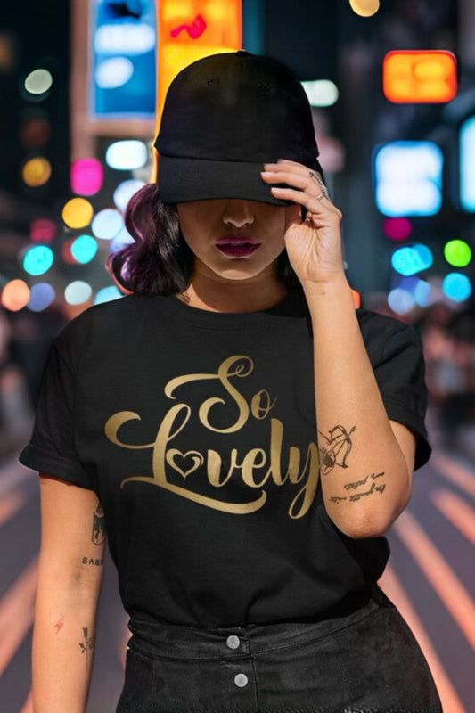 SO LOVELY | Gold Glam - Adult T-Shirt