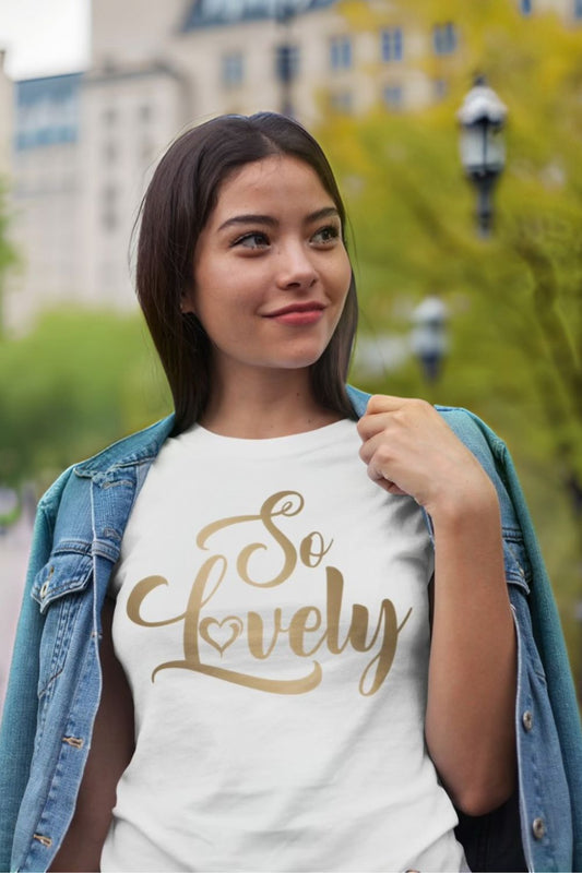 SO LOVELY | Gold Glam - Adult T-Shirt