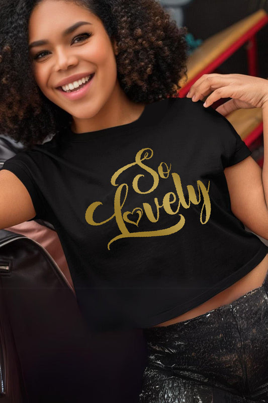 SO LOVELY | Gold Glam - Boxy Tee