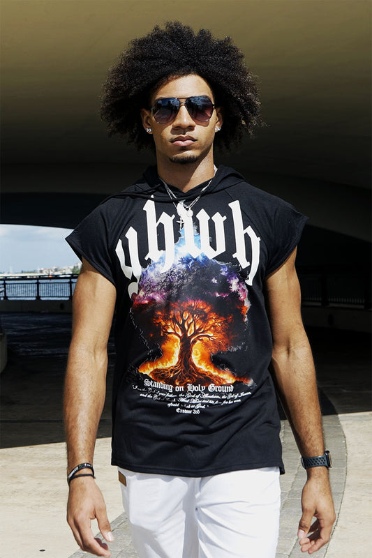 YHWH Hooded Muscle Tee