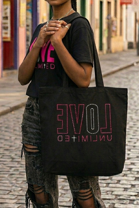 LOVE UNLIMITED | Neon Pink/Silver - Tote