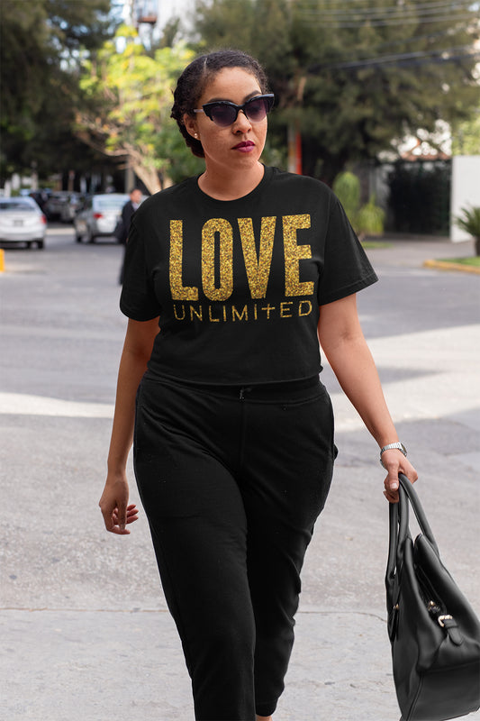 LOVE UNLIMITED | Glittery Majesty - Boxy Tee