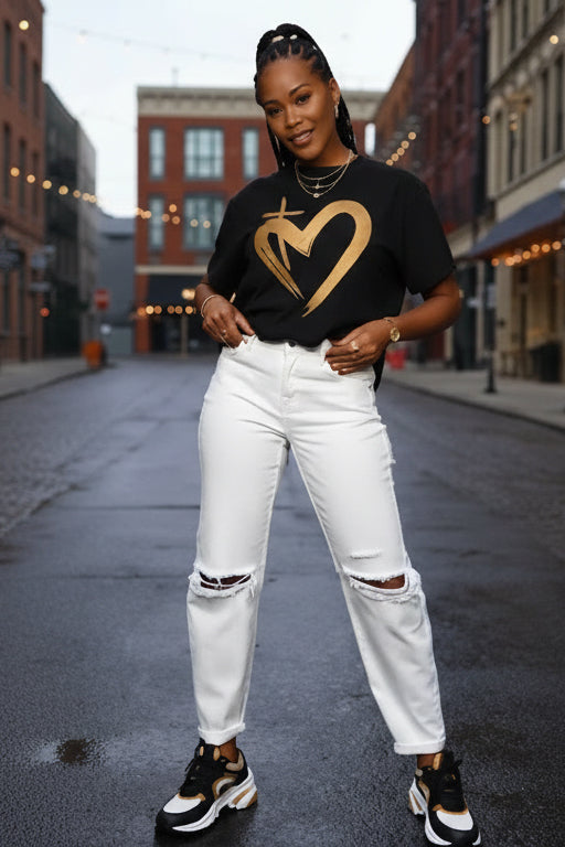 ETERNAL LOVE | Gold Glam - Boxy Tee