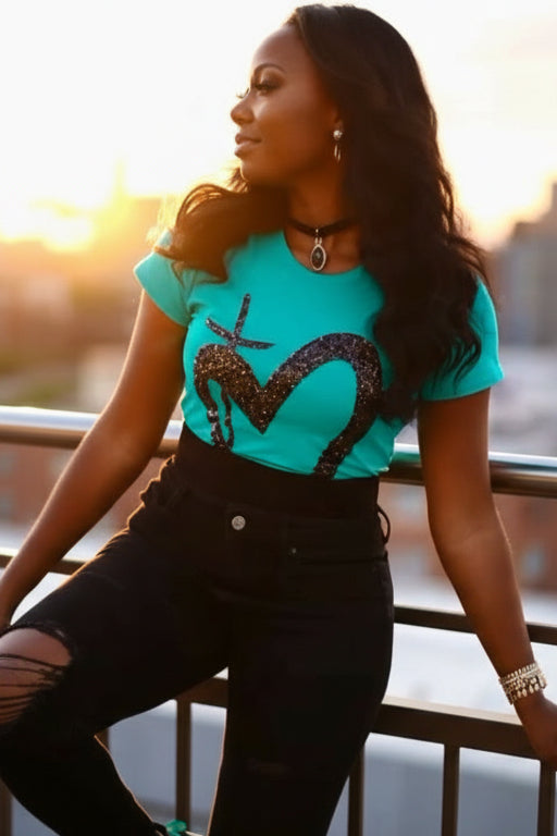 ETERNAL LOVE | Glittery Onyx - Slim Fit Tee