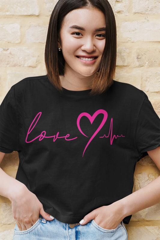 HEARTBEAT | Pink Velvet - Boxy Tee