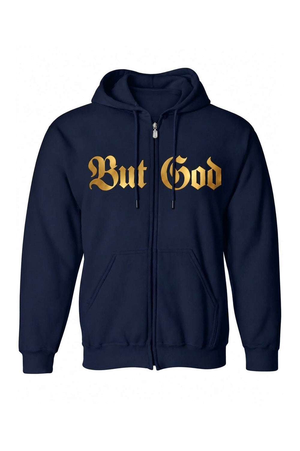 BUT GOD | Gold Adult Zip Hoodie