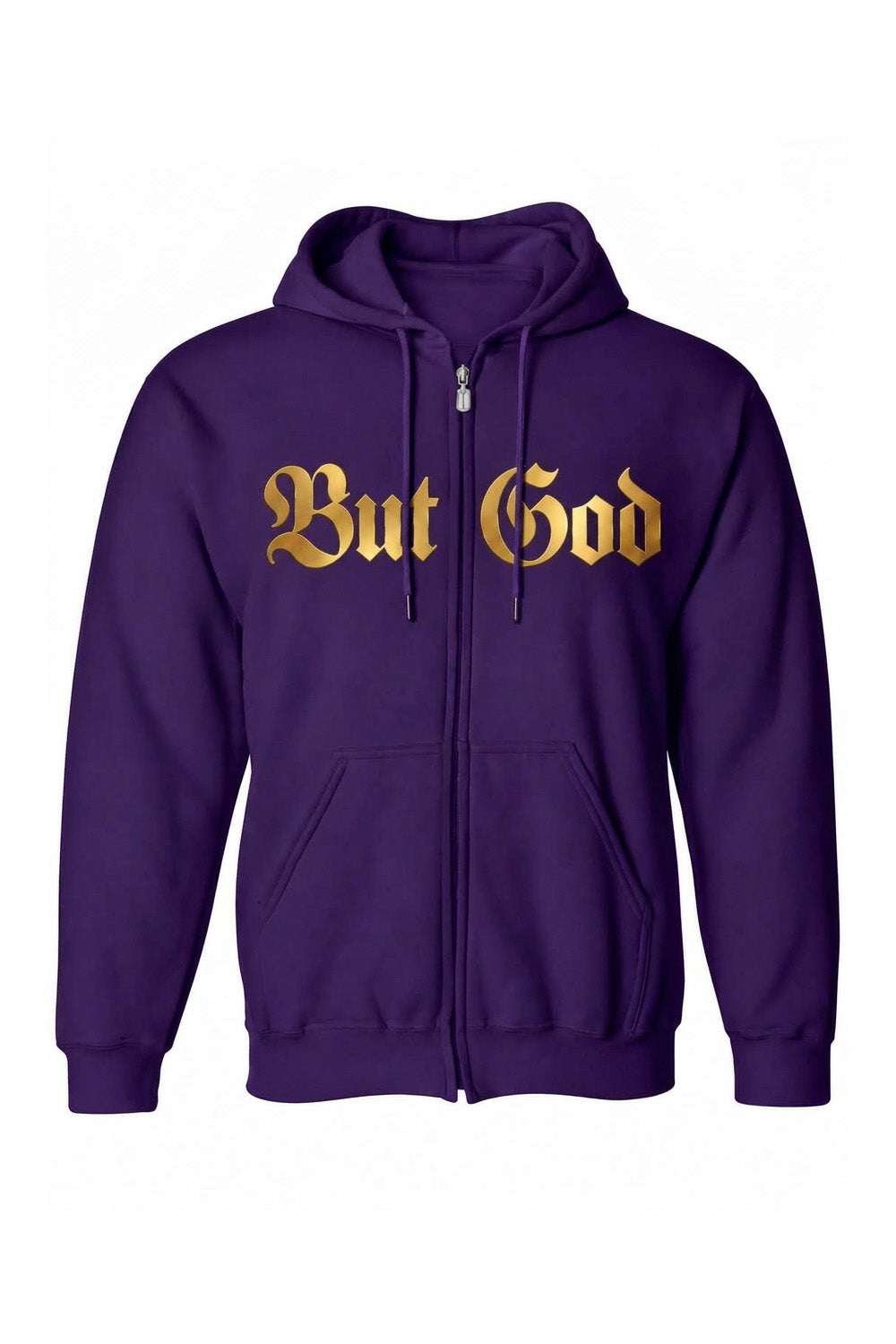 BUT GOD | Gold Adult Zip Hoodie