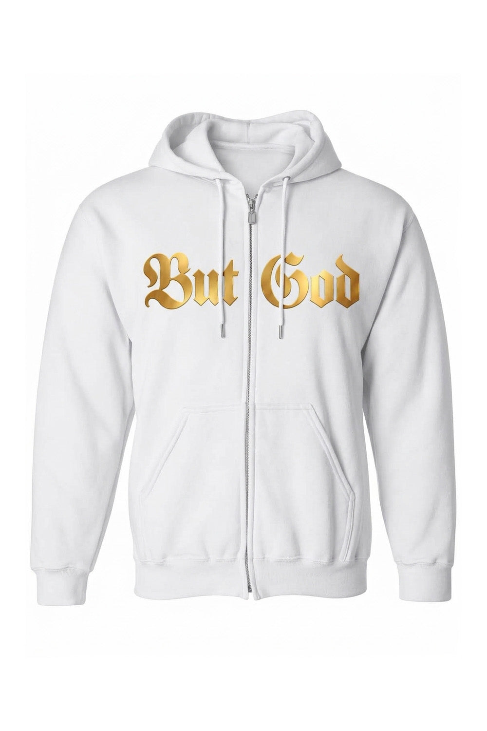 BUT GOD | Gold Adult Zip Hoodie