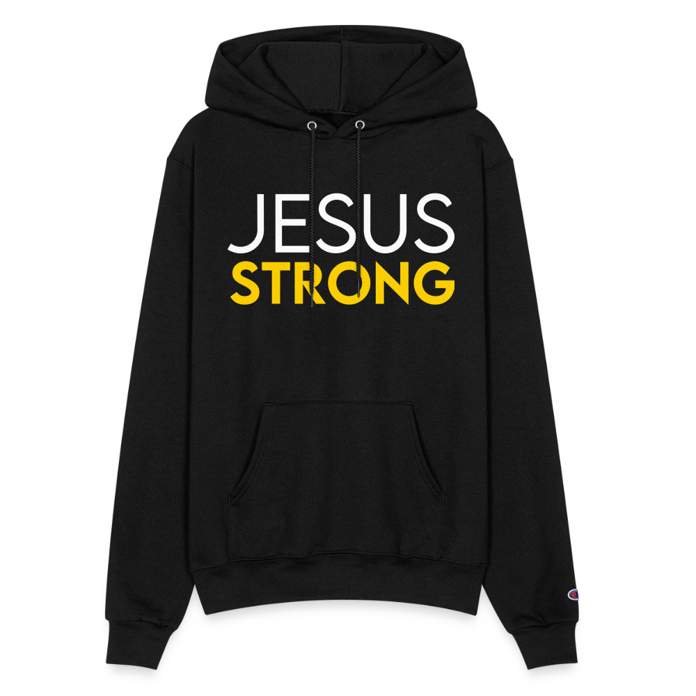 JESUS STRONG | White and Yellow - Adult Hoodie - black