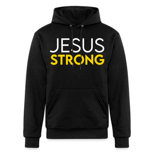 JESUS STRONG | White and Yellow - Adult Hoodie - black